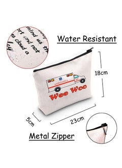 JXGZSO Funny EMT Paramedic Gift Wee Woo Makeup Travel Bag First Responders Gifts Ambulance Pouch Bag Gift for Nurse Doctor  - Image 2