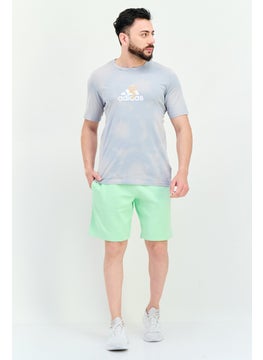Adidas Men Sportswear Fit Short Sleeves Outdoor T-Shirt, Blue  - Image 4