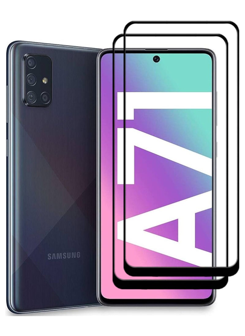 ACLIX 2 Pieces Antistatic ESD Dustproof Premium Quality High Definition Tempered Glass Screen Protector Designed For Samsung Galaxy A71 - Image 1