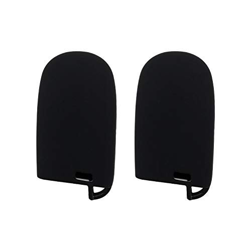 Autobase Silicone Key Fob Cover for Jeep Grand Cherokee Renegade Compass Dodge Challenger Charger Dart Durango Journey Chrysler 200 300 | Car Accessory | Key Protection Case (Black, 2 Pcs) - Image 5