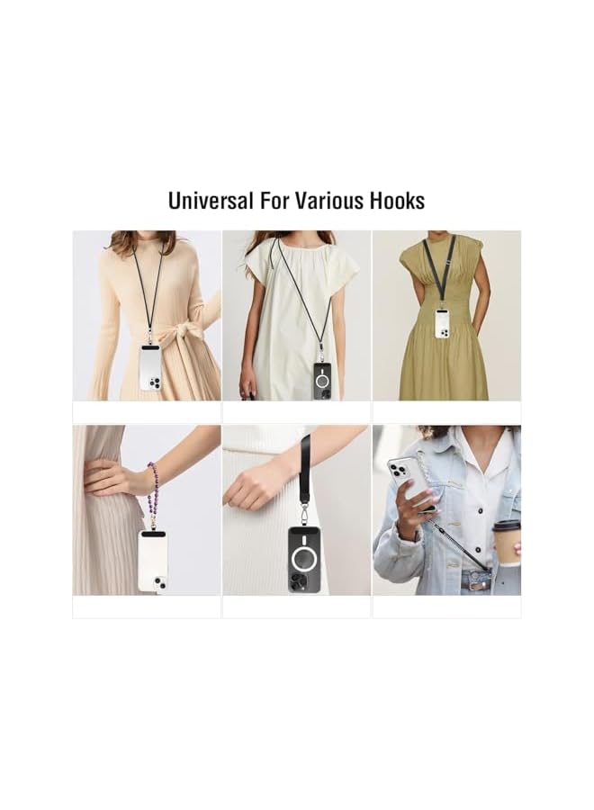 Green Tiger 4 Pack Phone Tether Pad Portable Phone Lanyard Tether Tab for Phone Lanyard Compatible with iPhone & All Smartphones Black, One Size - Image 5