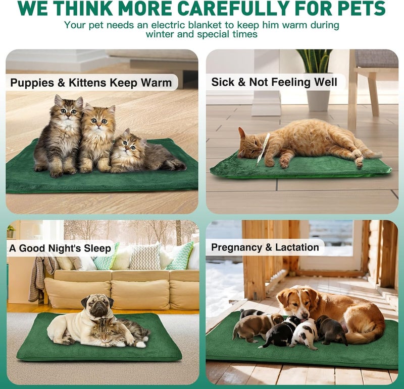 petnf Outdoor Pet Heating Pads for Dog,Soft Electric Blanket Auto Temperature Control,Heated Mat for Dog House,Whelping Supply for Pregnant New Born Stray Feral Cat Puppy,Safe - Image 4