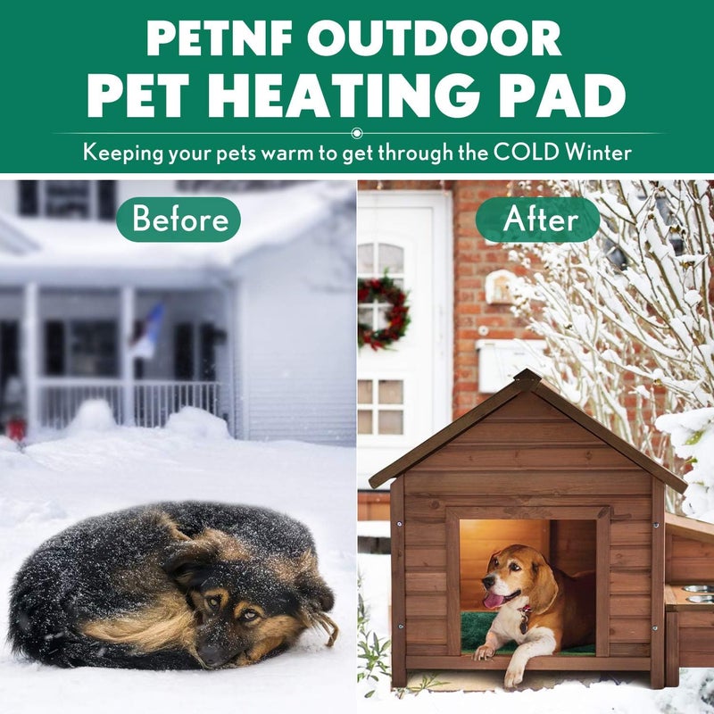petnf Outdoor Pet Heating Pads for Dog,Soft Electric Blanket Auto Temperature Control,Heated Mat for Dog House,Whelping Supply for Pregnant New Born Stray Feral Cat Puppy,Safe - Image 3