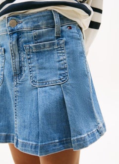 TOMMY HILFIGER Kids Denim Pleated Skirt  - Image 3