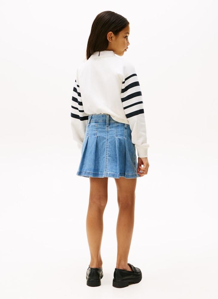 TOMMY HILFIGER Kids Denim Pleated Skirt  - Image 2