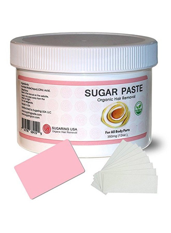 Sugaring NYC Sugaring Paste for Home Use on Bikini Brazilian Legs Waxing 12oz with 8pcs Sugaring Strips & Plastic Applicator  - Image 1
