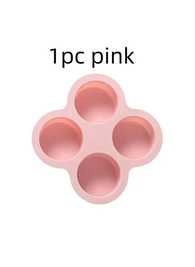 Pink 4 Cavity Air Fryer Egg Muffin Mold Non Stick Reusable Baking Pan - Image 1