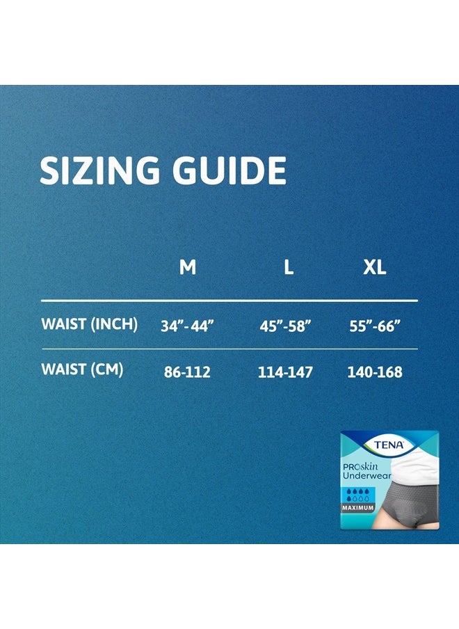 Tena - Incontinence Underwear for Men, Maximum Absorbency, ProSkin - Large - 72 Count - Image 1