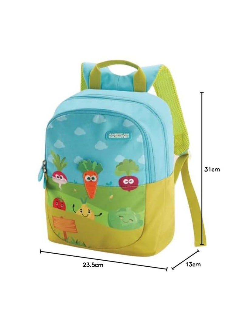 American Tourister 10.5 Litres Yoodle 2.O Vegetable Green 2 Compartment Backpack For 4 To 6 Year Kids (Medium Size) - Image 4