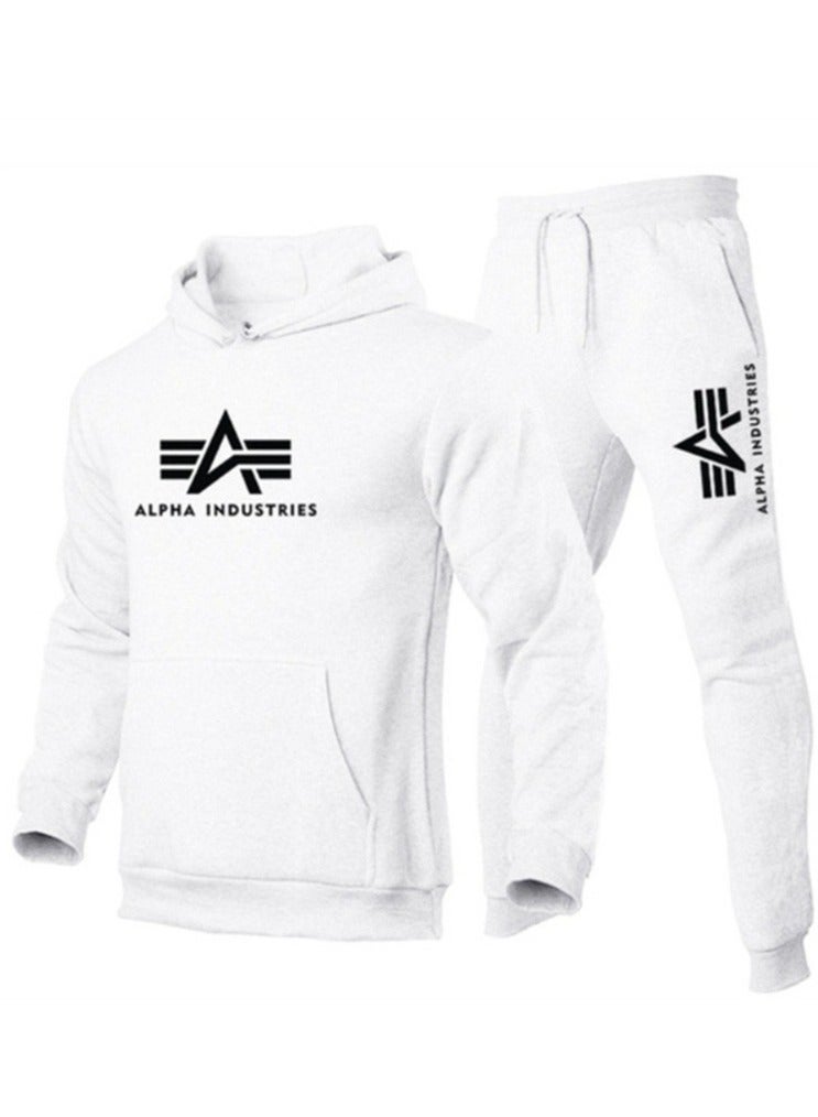KUYING Men's Loose Sportswear And Sports Pants Two-Piece Set 