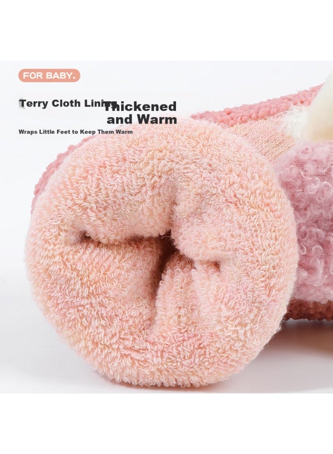 Barbie Baby Floor Socks Infant Socks Autumn Winter Thickened Non-slip Toddler Walking Shoes Socks Soft Sole Baby Socks
