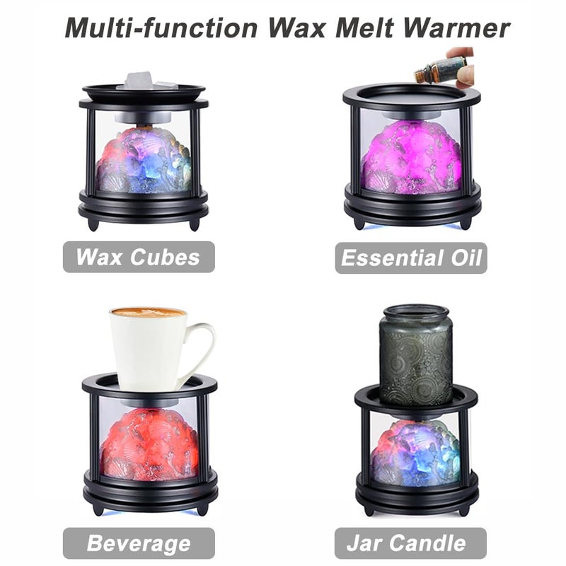 Dicimi Electric Wax Warmer Melter, 4-in-1 Multifunctional Decorative Wax Melter for Scented Wax Cubes/Essential Oils/Wax Cups, Colorful Coral Design Candle Warmer, for Home & Office Decor - Image 5