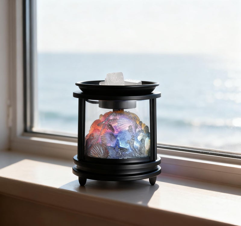 Dicimi Electric Wax Warmer Melter, 4-in-1 Multifunctional Decorative Wax Melter for Scented Wax Cubes/Essential Oils/Wax Cups, Colorful Coral Design Candle Warmer, for Home & Office Decor - Image 2