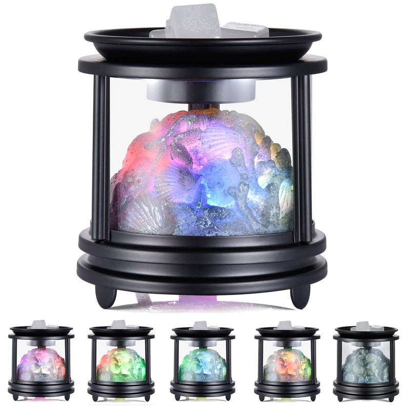 Dicimi Electric Wax Warmer Melter, 4-in-1 Multifunctional Decorative Wax Melter for Scented Wax Cubes/Essential Oils/Wax Cups, Colorful Coral Design Candle Warmer, for Home & Office Decor - Image 1