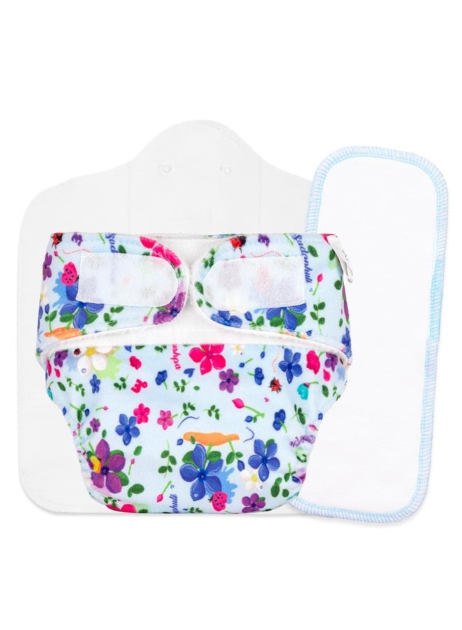 SuperBottoms New Born UNO Cloth Diaper Combo Pack - Includes 1 UNO Diaper, 1 DryFeel Magic Pad & 1 Universal Booster Pad - Reusable, Washable, Organic & Rash-Free - For Babies - 0-3M - Eco-Friendly - Image 1