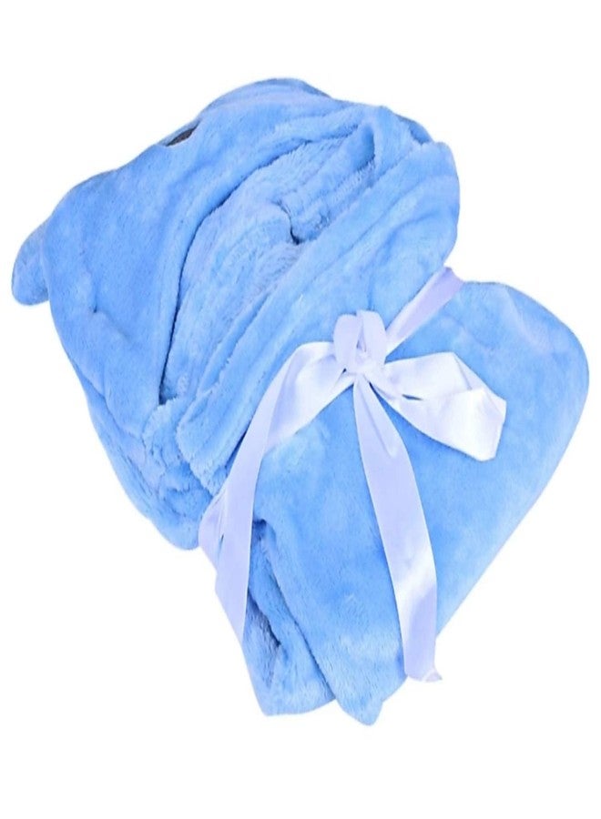 BRANDONN Baby's Tiger and Dog Design Hooded Wrapper Cum Baby Bath Towel ( Yellow and Blue ) - Pack of 2 - Image 3