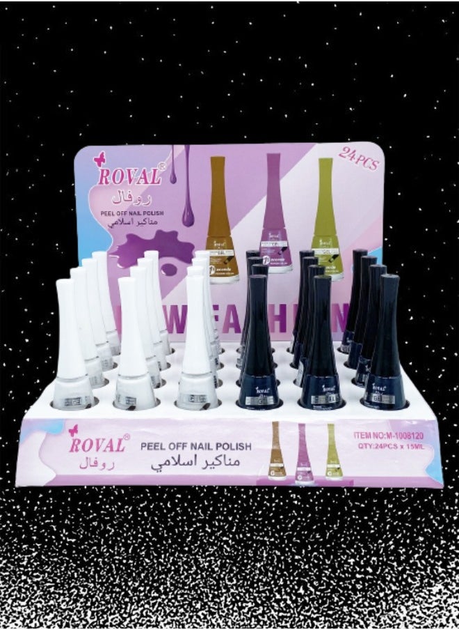 ROVAL - 48 Pieces Peel Off Nail Polish 2 Colors - Image 1