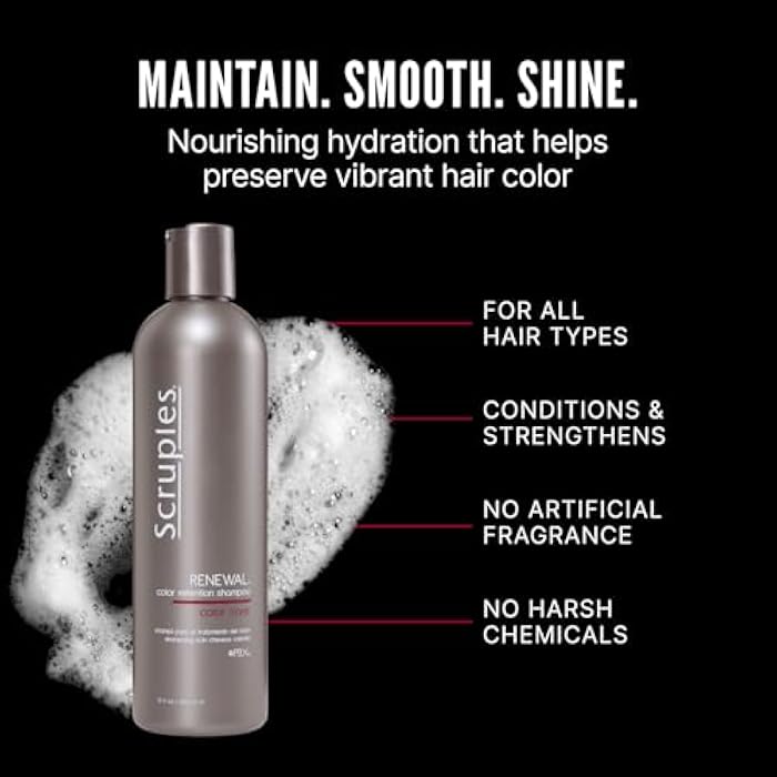 Scruples Color Renewal Gentle Shampoo - Maintain Hair Health Without Stripping Color - Established, Trusted Formulas for Ultimate Hair Shine (12 oz) - Image 4