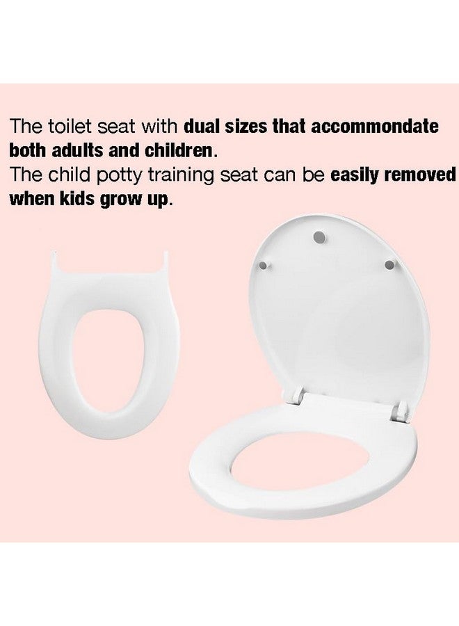 باندا إير مقعد مرحاض PandaEar مع مقعد تدريب مدمج للأطفال الصغار على استخدام المرحاض، مقعد مرحاض ممدود مع واقي من الرذاذ لتدريب الأطفال الصغار، سهل التركيب وإغلاق بطيء - Image 4