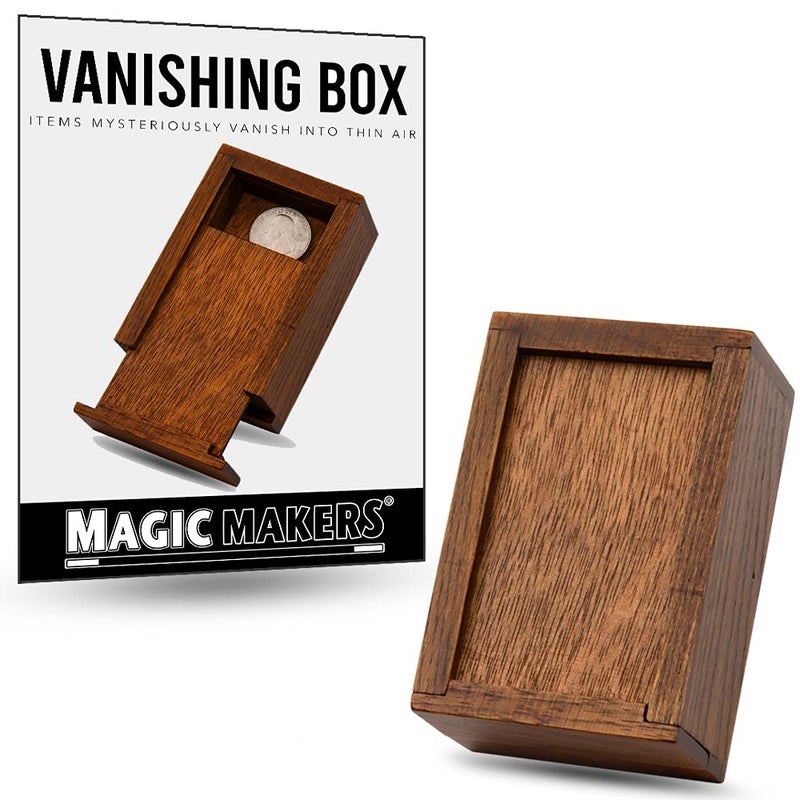 Magic Makers Magic Wood Vanish Box - Vanish Rings, Coins and Other Small Objects - Image 2