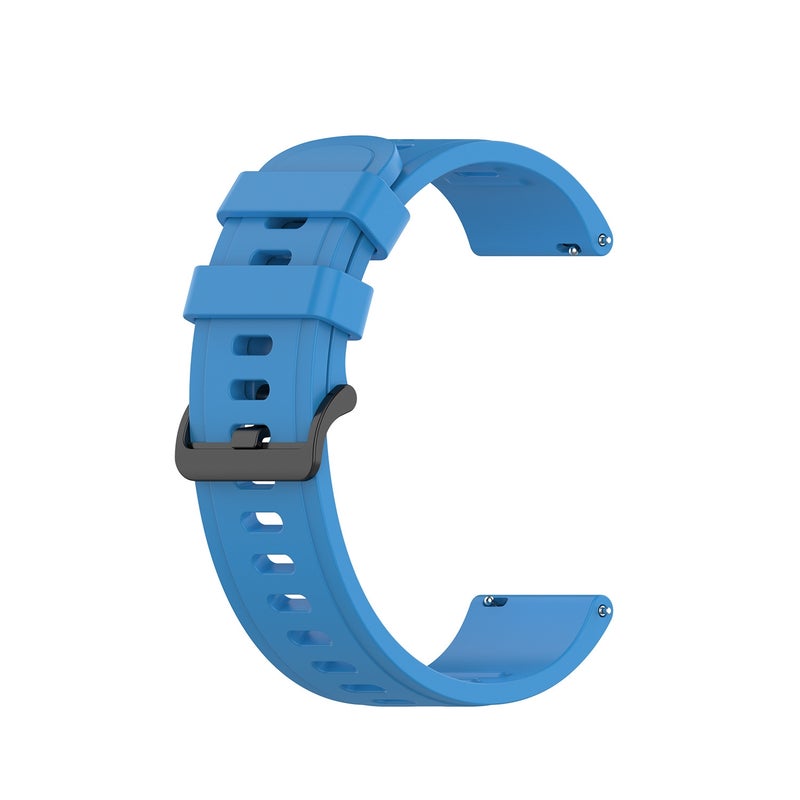 S-TOP For Garmin Vivomove Sport 20mm Solid Color Soft Silicone Watch Band(Blue) - Image 2