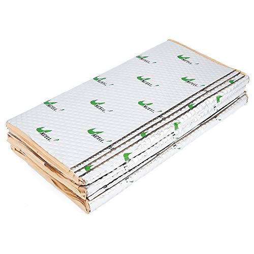 uxcell 10pcs 80mil 25sqft Car Sound Deadener Heat Insulation Mat Butyl Pad Damping Self Adhesive Deadening Material Door Roof Floor Automobile Sound Barrier - Image 1
