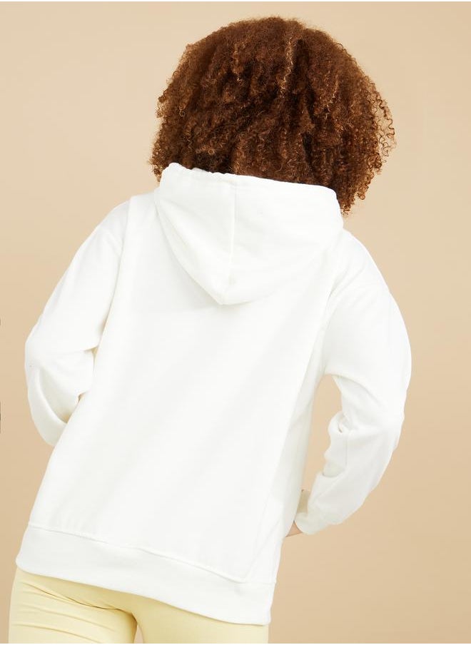 Styli - Regular Fit Half Zip Detail Regular Length Hoodie - Image 1
