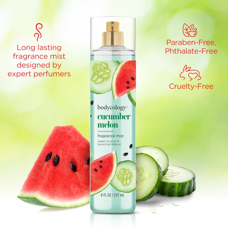 Bodycology باديكولوجي رذاذ الجسم المعطر طويل الأمد، خيار شمام، 8 أونصة سائلة - Image 4