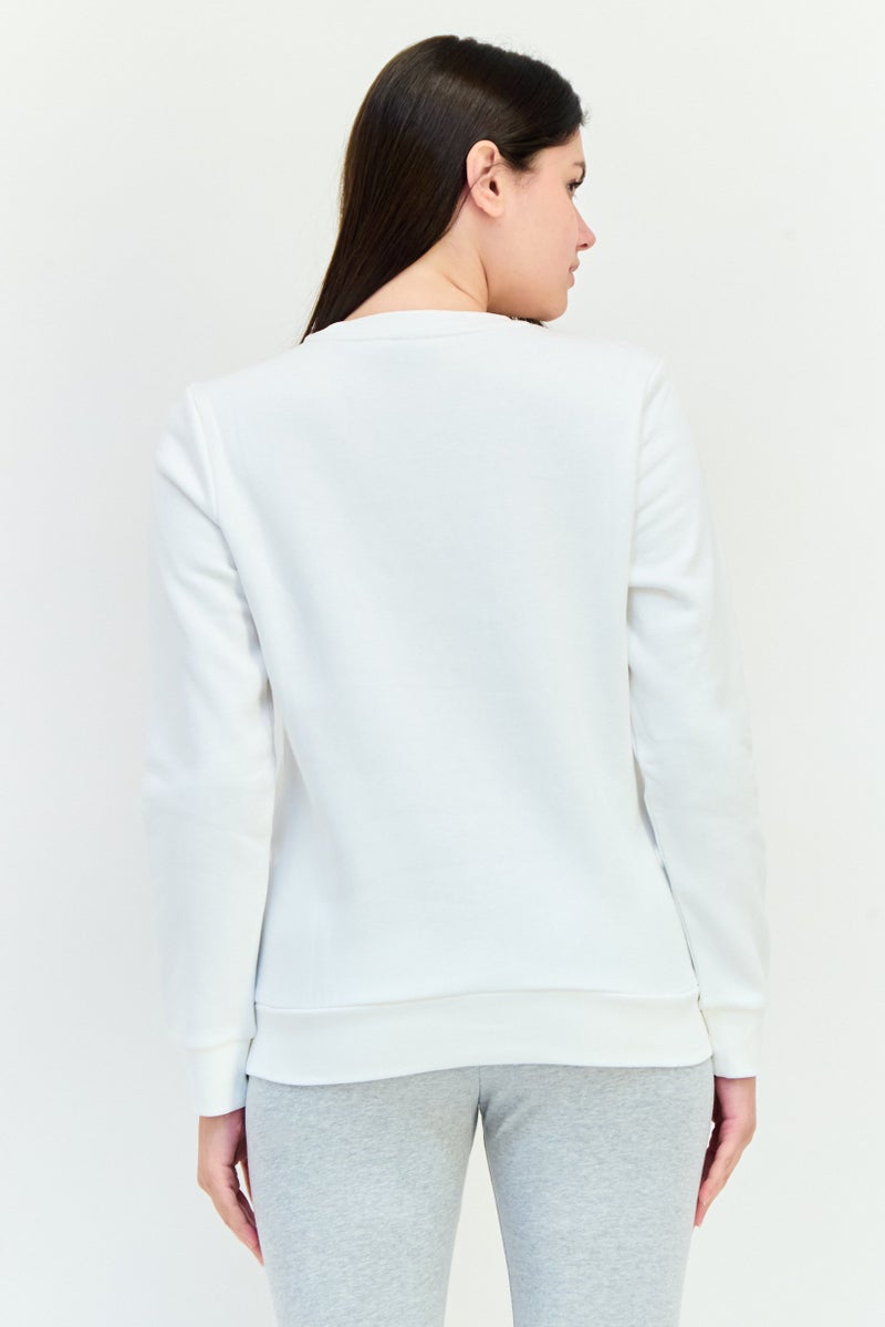 PUMA Women Sportswear Fit Long Sleeve Outdoor Sweatshirt, White  - Image 3
