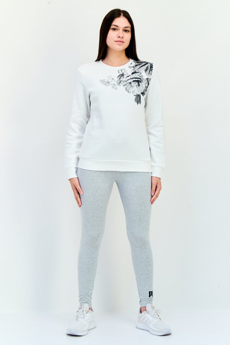 PUMA Women Sportswear Fit Long Sleeve Outdoor Sweatshirt, White  - Image 4
