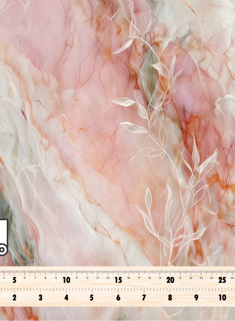 Vellato Al Lail Aramny Silk Fabric By The Yard Pink White Leaf Pattern Jalabiya Makhweer Dressmaking 58 Inches Width - Image 4