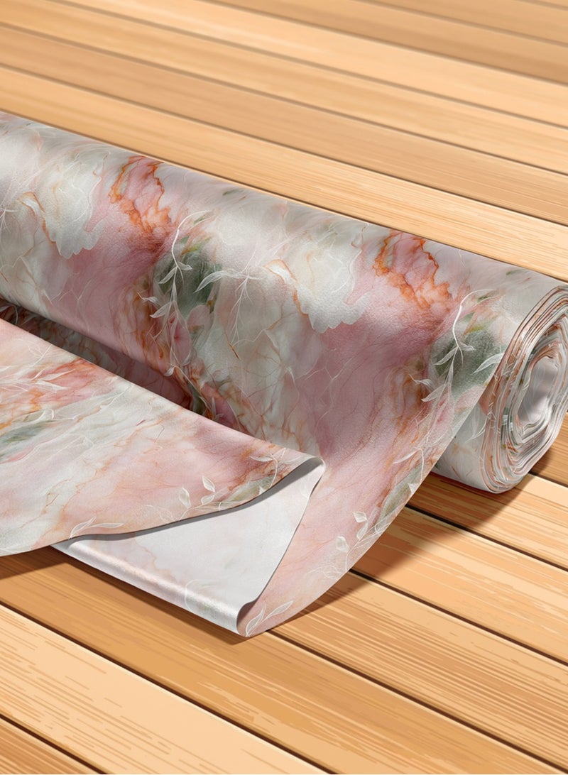 Vellato Al Lail Aramny Silk Fabric By The Yard Pink White Leaf Pattern Jalabiya Makhweer Dressmaking 58 Inches Width - Image 5