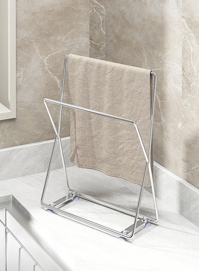 MINGFANITY SUS304 Stainless Steel Dish Cloth Rail for Kitchen, Kitchen Towel Holder, Swedish Dishcloth Holder, Dish rag Hanger, Dish Towel Holder for All Types of Sinks and Smooth Surfaces - Image 4