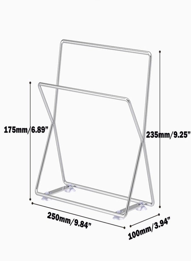 MINGFANITY SUS304 Stainless Steel Dish Cloth Rail for Kitchen, Kitchen Towel Holder, Swedish Dishcloth Holder, Dish rag Hanger, Dish Towel Holder for All Types of Sinks and Smooth Surfaces - Image 2