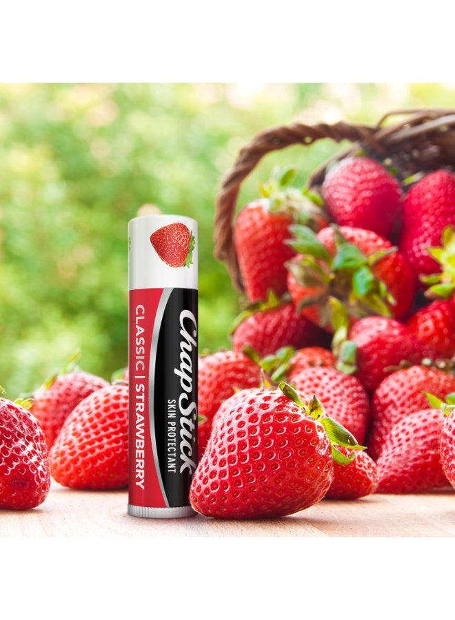 ChapStick Classic Strawberry Lip Balm Tubes, Lip Care and Lip Moisturizer - 0.15 Oz (Pack of 12) - Image 4