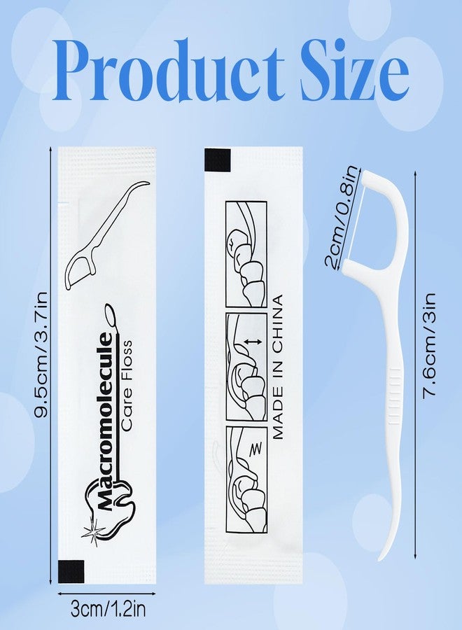 Zhjianup Individually Wrapped Dental Floss Picks Bulk Disposable Flossing Sticks Teeth Cleaning and Oral Care Travel Size Dental Tooth Floss Pack for Hotels, Weddings, Guests & Business Single Use (500 Pack - Image 2