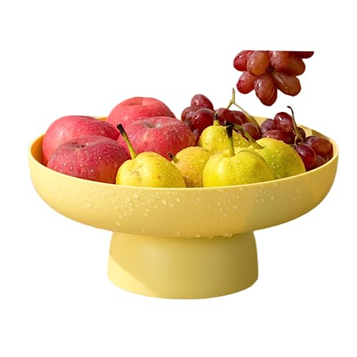 onefitow Fruit bowl Fruit Basket for Kitchen Countertop Kitchen Storage Baskets Stand Organization, Decor Centerpiece Counter or Dining Room Tables (yellow) - Image 1