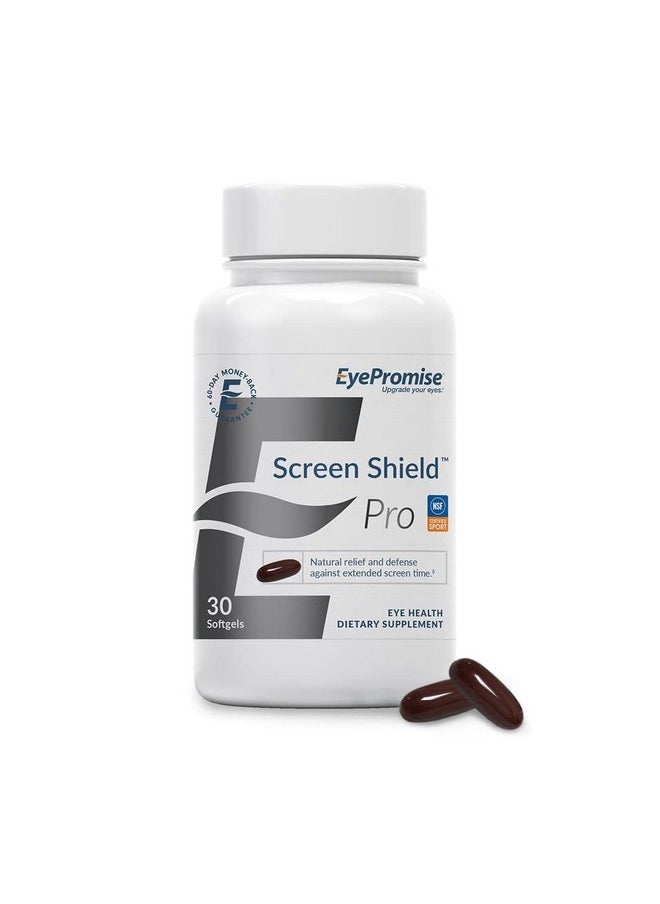 EyePromise - Screen Shield Pro 30 Softgel Capsules Containing Vitamins A C D3 E B6 And B12 Zinc Folic Acid Selenium Manganese Omega3 Fish Oil Bilberry Extract Zeaxanthin - Image 1