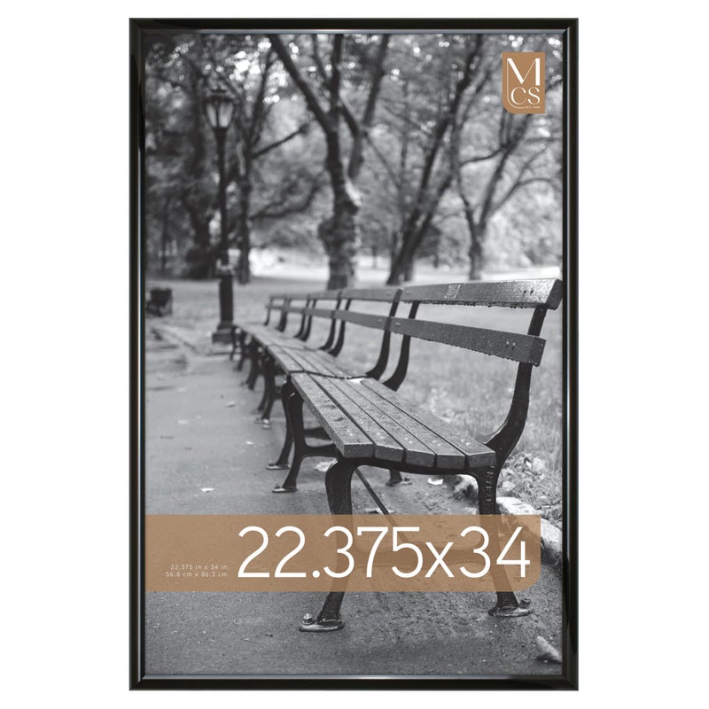 MCS Trendsetter 2275x34 Poster Frame Black HighGloss Vertical  Horizontal Wall Hanging Large Picture Frame for Photos Posters  Art Prints 1Pack