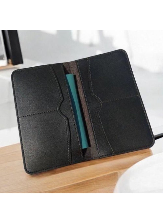 We Print, Your Gift Passport Cover- Passport Holder Of Artificial Leather- Black- One Sided Printing- Haj Designs - Image 2