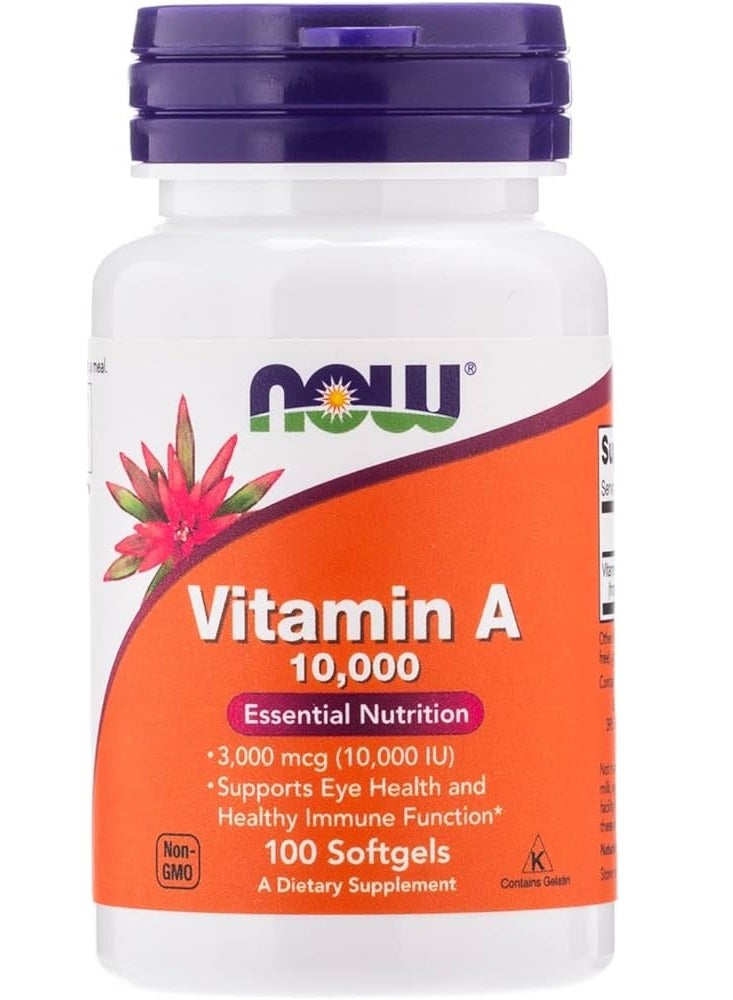 Now Vitamin A 10000 Iu Softgels 100S