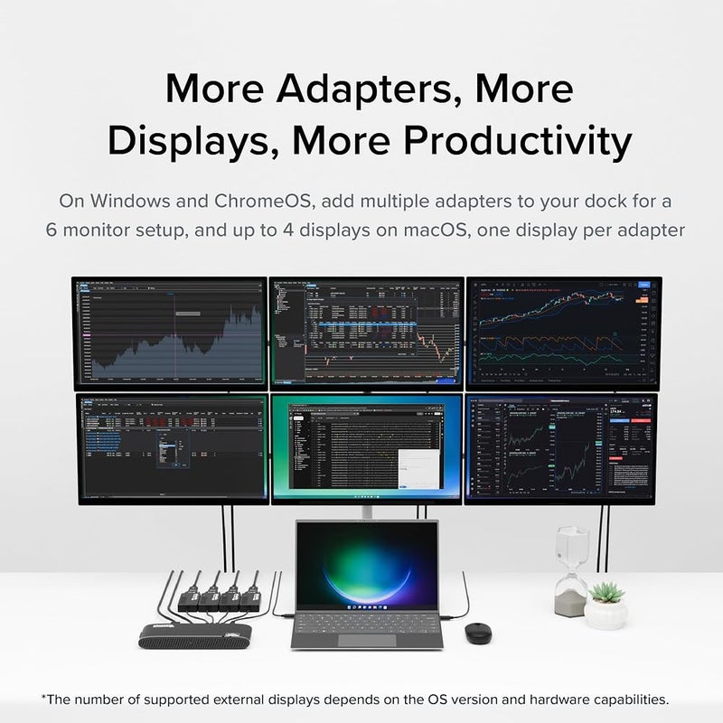بلاج آبل محول فيديو قابل للتوصيل من USB 3.0 إلى DVI/VGA/HDMI لعدة شاشات بدقة تصل إلى 2048x1152، يدعم أنظمة التشغيل Windows 11، 10، 8.1، 7، XP، وMac 10.14+ - Image 3
