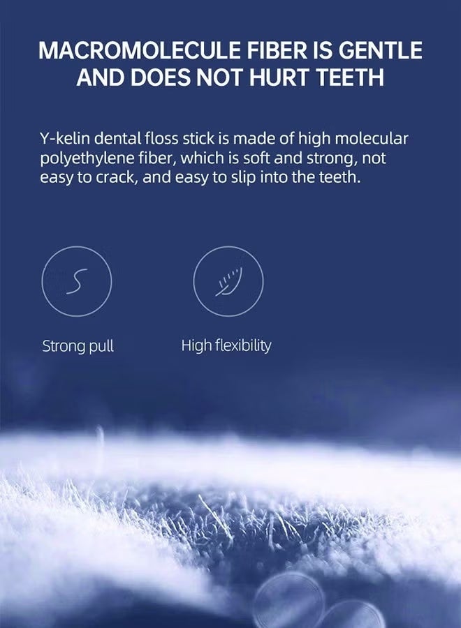 Y-Kelin Floss picks 100 pcs， dental floss toothpick,teeth stick,tooth picks,floss picks,teeth cleaning (100 picks) - Image 5