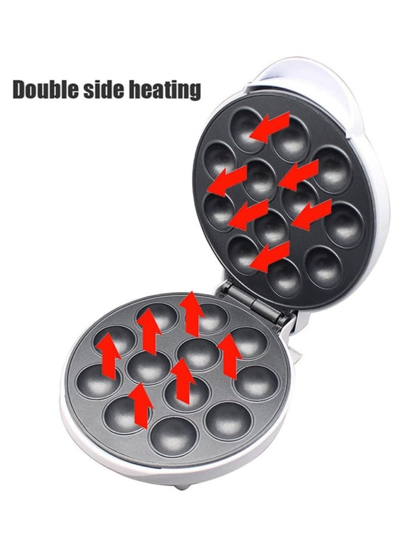 12 Slot Electric Cake Pop & Pancake Maker with Non-Stick Coating, Power/Ready Indicators & Cool-Touch Housing | Perfect for Birthday, Holiday & Party Treats  - Image 4