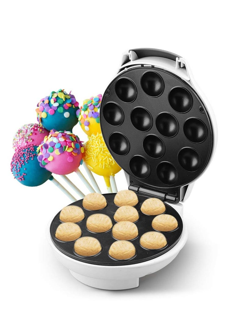 12 Slot Electric Cake Pop & Pancake Maker with Non-Stick Coating, Power/Ready Indicators & Cool-Touch Housing | Perfect for Birthday, Holiday & Party Treats  - Image 1