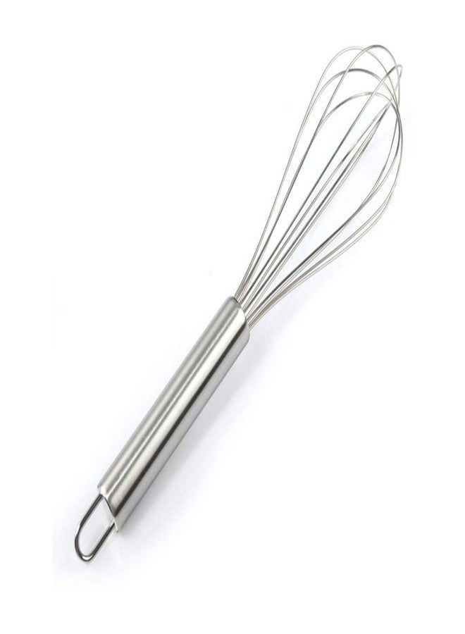 Cake Decor Stainless Steel 12 inch Hand Whisk Egg Beater Kitchen Blender Stainless Steel Ball Whisk - Image 3