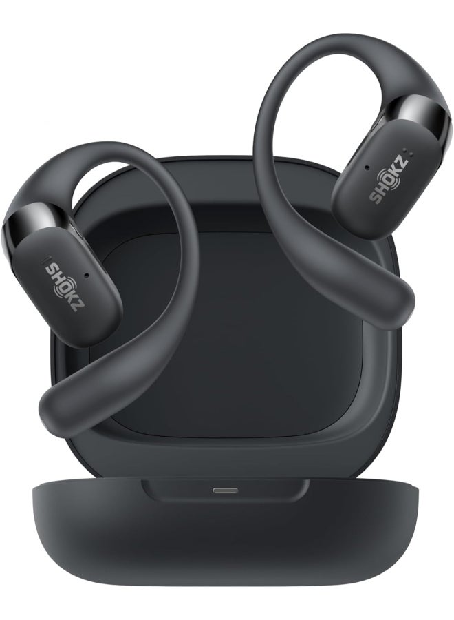 New OpenFit 2 Open-Ear Headphones, True Wireless Bluetooth Earphones with Microphone, Earhook Earbuds with 48 Hours of Playtime, Fast Charging, IP55 Water-Resistant, with Carrying Bag Black