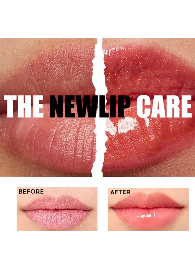 Julystar Plump Lips Fat Perks, Lip Glow Oil Deep Nourishing Moisturizing Glossy Long Lasting Lightweight Non Sticky Portable Lip Oil Lip Care to Fade Lines and Exfoliate Dead Skin for Women 4.8ml (#08) - Image 5