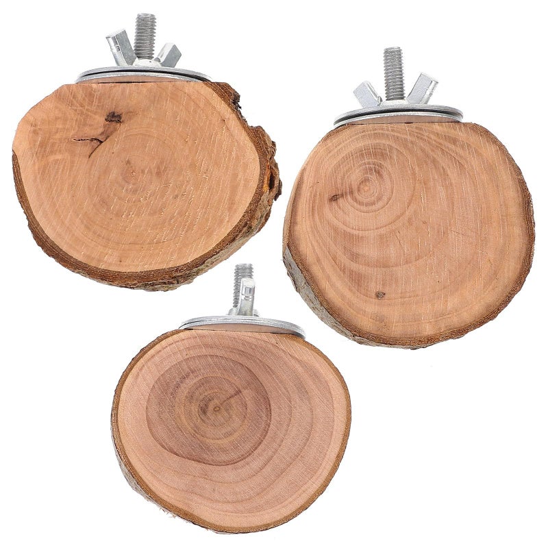 3 Pcs Small Animal Wooden Hanging Ladder Platform Set 5 6cm Diameter Climbing For Hamsters - Image 2