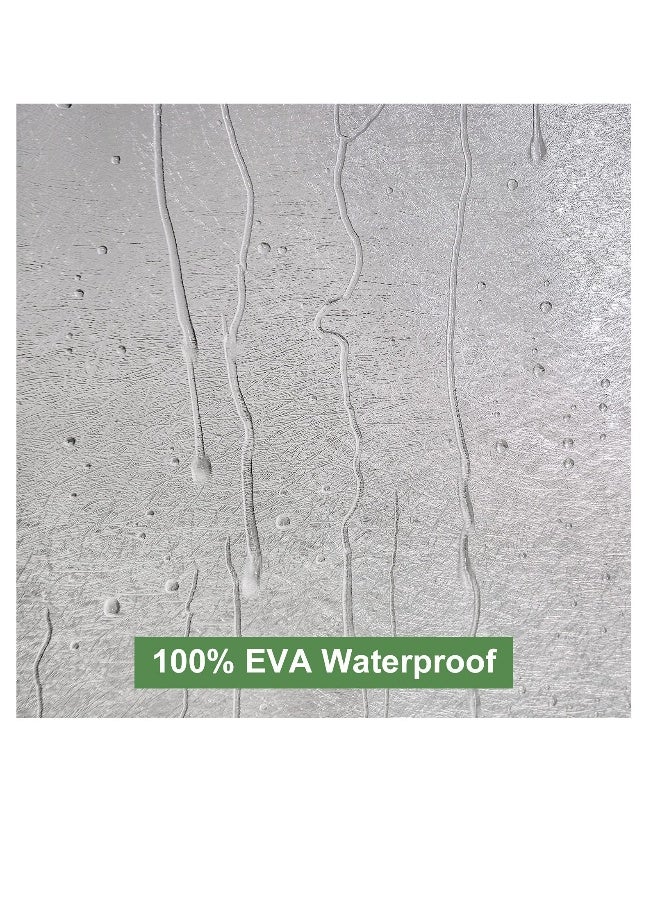 Frosted Shower Curtain Liner, 72 x 72 inches Frosted Shower Liner Waterproof, with 3 Big Magnets, Eva Plastic Weighted Shower Curtains, for Bathroom, Water Repellent, Semi Transparent - Image 2